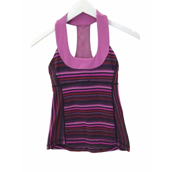 LULULEMON Scoop Neck Compression Tank Top Womens Size 4 Multicolored - Picture 4 of 9